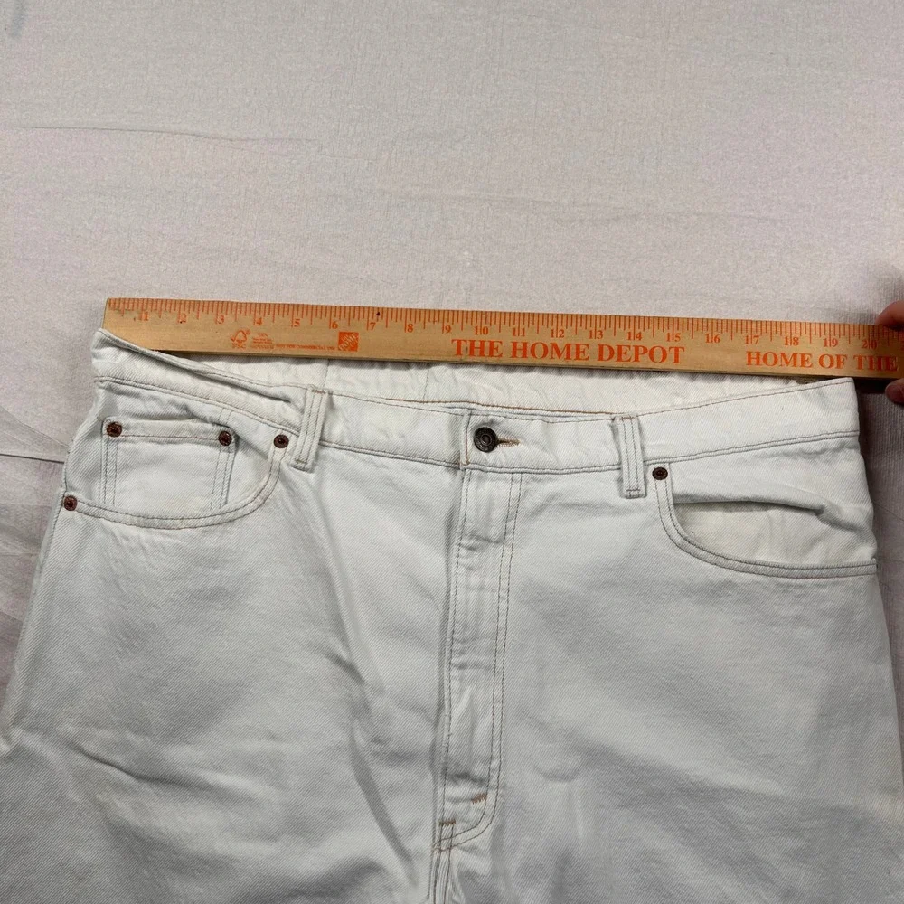 Vintage Levis 550 Jeans Mens 42x32 (fits 39x32) White Taper 1990s Y2K USA